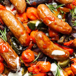 Simon Rimmer Roasted Veg With Smoked Garlic And Sausages recipe on Sunday Brunch