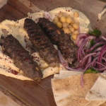 John Gregory-Smith Hole-In-The-Wall Beef Skewers recipe on Sunday Brunch