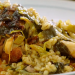 Jamie Oliver ale and barley lamb shanks with leeks recipe on Jamie’s Quick and Easy Food
