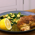 James Martin chicken breast nugget with lemon and Courgettes recipe on James Martin’s Saturday Morning