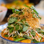 John Torode red Thai curry with crispy noodles and herbs recipe on John and Lisa’s Weekend Kitchen