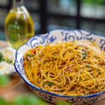 John Torode Spaghetti Carbonara with Mozzarella recipe on John and Lisa’s Weekend Kitchen