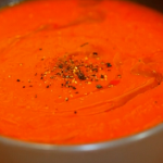 Dale Pinnock tomato with red pepper soup recipe on Eat, Shop, Save