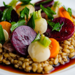 Jason Atherton Pearl Barley Risotto with Game and Autumn Vegetables recipe on Sunday Brunch