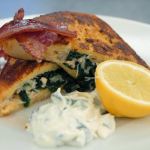 John Torode French toast pocket with crab and spinach recipe on Celebrity Masterchef 2019
