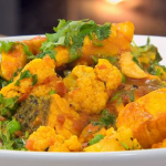 Nisha Katona Black Cardamom Rice  with Salmon and Cauliflower Bengali Curry recipe on James Martin’s Saturday Morning