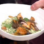 Isaac Carew mushroom risotto with parsnip puree recipe on This Morning