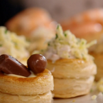 John Torode Vol Au Vents with custard, chocolate and a cocktail sauce recipe on John and Lisa’s Weekend Kitchen