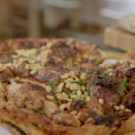 Nadia Sawalha Musakhan with roasted chicken, onions, sumac, bread and rice recipe on Nadia’s Family Feasts