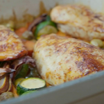 Tom Kerridge low calorie chicken tagine traybake with preserved lemons and baharat spice recipe on Lose Weight and Get Fit