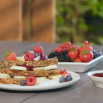 Ian and Henry’s Banana French Toast with a Berry Compote recipe on Living On The Veg