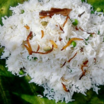 Asma Khan Mattar Pulao rice, peas and onions recipe on Sunday Brunch