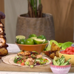 Alison Hammond guilt-free chicken thigh kebabs with honey and a avocado smash recipe on This Morning