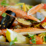 Ainsley Harriott spicy seafood linguine with cherry tomatoes recipe on Ainsley’s Food We Love