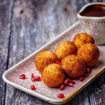 Simon Rimmer coconut rice balls with chocolate dipping sauce recipe on Sunday Brunch
