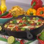 Phil Vickery huevos rancheros Mexican brunch with avocado, black beans, tomatoes and fried eggs recipe on This Morning