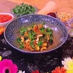 Dr Rupy speedy butternut squash biryani with cashew nuts recipe on Steph’s Packed Lunch