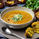 Tonia Buxton Turmeric Spiced Soup with Courgette and Feta Muffins recipe on Sunday Brunch