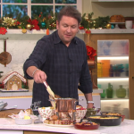 James Martin creamy cheese fondue with pancetta, carrots and potatoes recipe on This Morning