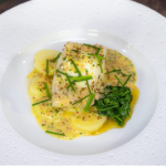 Daniel Clifford smoked haddock, new potatoes with grain mustard beurre blanc and buttered spinach recipe on James Martin’s Saturday Morning