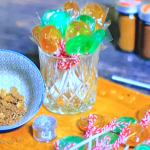 Holly Brook lollipops with mini gingerbread men recipe on Kirstie’s Handmade Christmas