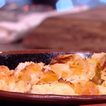 John Whaite cheesy chorizo potato bake recipe on Steph’s Packed Lunch