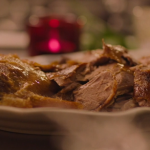 Nigella Lawson steamed roast duck with red cabbage, onions and cranberries recipe on Saturday Kitchen