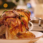 Mary Berry turkey crown with bacon lattice recipe on Mary Berry Saves Christmas
