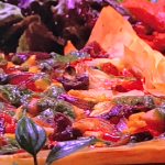 Ruby Bhogal filo roast veg pizza recipe on Steph’s Packed Lunch
