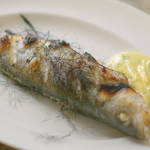 Rick Stein whole sea bass with a chive and fennel mayonnaise recipe on Rick Stein’s Cornwall