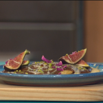John Gregory Smith Moroccan pancake with figs and tahini caramel recipe on Sunday Brunch