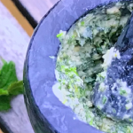 Michael Perry wild nettle pesto recipe on Steph’s Packed Lunch