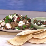John Torode Greek style marinated chicken with flatbread and chilli chutney recipe on This Morning
