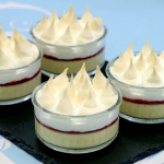 Paul Hollywood queen of puddings with jam and baked French meringue recipe on The Great Celebrity Bake Off for SU2C