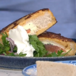 John Torode super simple French toast with smoked salmon and cream cheese recipe on This Morning