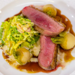 Michael Caines honey roast Cornish duckling with creamed cabbage and braised turnips recipe on James Martin’s Saturday Morning