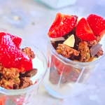 Rachel Khoo strawberry parfait with whipped cream mousse recipe on Rachel Khoo’s Chocolate