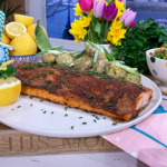 Phil Vickery Good Friday spiced salmon with a Russian Salad and new potatoes recipe on This Morning
