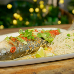 Ainsley Harriott sesame and ginger sea bass with Asian noodles salad recipe on Ainsley’s Food We Love