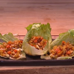 Kwoklyn Wan chicken yuk sung in iceberg lettuce recipe on Steph’s Packed Lunch