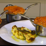 James Martin Chicken, Spinach and Broccoli Pie with Curried Cauliflower recipe on James Martin’s Saturday Morning