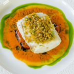 Lisa Goodwin-Allen Baked Hake with Romantic Tomatoes, Lemon and Basil recipe on James Martin’s Saturday Morning
