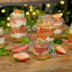 Ainsley Harriott strawberry hobnob cheesecake jars recipe on Ainsley’s Food We Love
