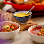 Lisa Faulkner Spanish style stew with aioli recipe on John and Lisa’s Weekend Kitchen