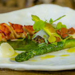 Mark Birchall Grilled Cornish Lobster with Truffled Grains, Asparagus, Kohlrabi and a Green Tomato sauce recipe on James Martin’s Saturday Morning