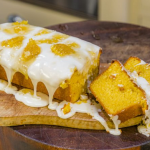 James Martin honey drizzle cake with icing sugar and honeycomb recipe on James Martin’s Saturday Morning