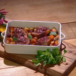 John Whaite rhubarb with ginger and jam lamb chops recipe on Steph’s Packed Lunch