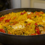 James Martin monkfish and chicken paella recipe on James Martin’s Saturday Morning