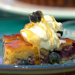 Simon Rimmer lemon and blueberry polenta cake recipe on Sunday Brunch