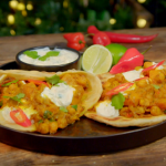 Ainsley Harriott Caribbean squash and chickpea roti with hot yoghurt sauce recipe on Ainsley’s Food We Love